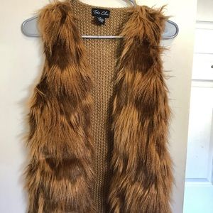 Faux fur vest